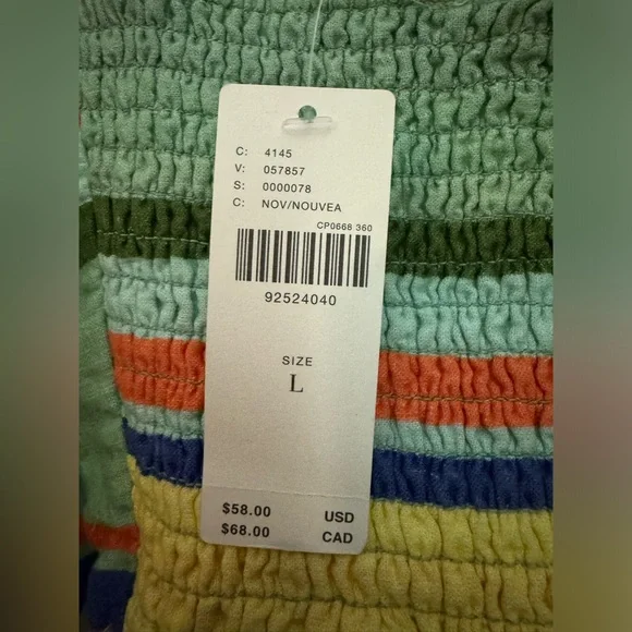 NWT By Anthropologie Linen Crop Top Size Large - Picture 7 of 9